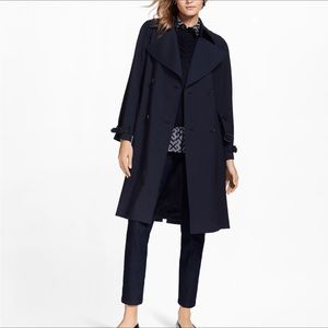 NWT Brooks Brothers midnight blue double breasted trench coat Sz L